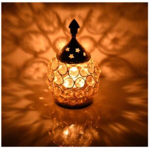 Crystal Brass Diya Matki ? Decorative Pooja Lamp